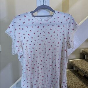 SKIMS White Floral Pajama Top